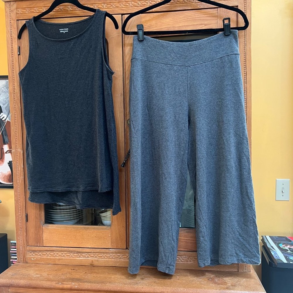 Eileen Fisher top and cropped pants